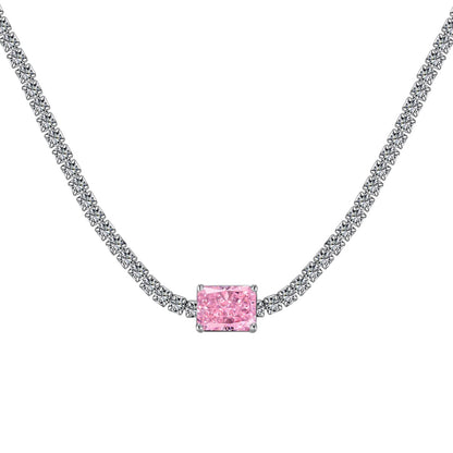 [baslovejewels]2.0 carat Ornate Emerald Cut Necklace