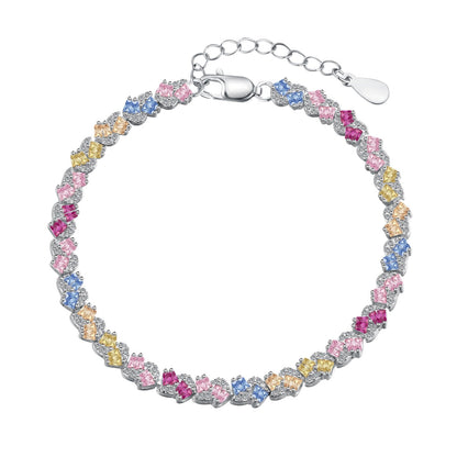 [baslovejewels]Ornate Colorful Flower Shape Party Bracelet