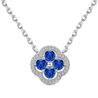 [baslovejewels]Exquisite Necklace With Four-Leaf Clover Flower Design