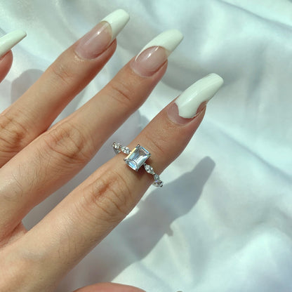 [baslovejewels]1.0 Carat Dainty Resplendent Radiant Cut Daily Ring