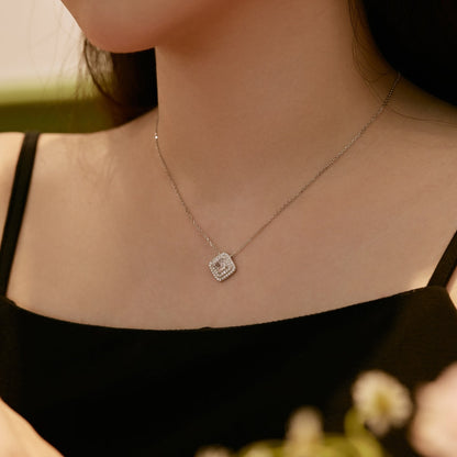 [baslovejewels]Sparkling Asscher Cut Necklace