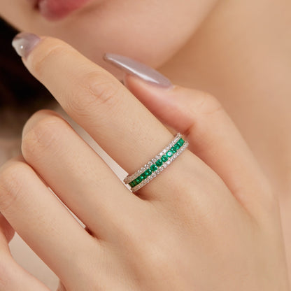 [baslovejewels]Delicate Colorful Round Cut Daily Ring