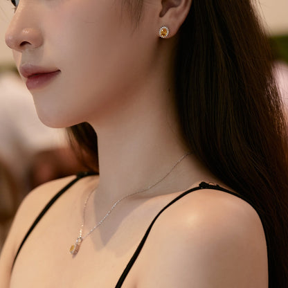[baslovejewels]Delicate Radiant Oval Cut Daily Earrings