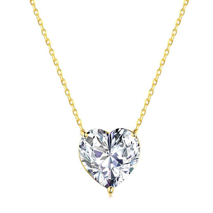 [baslovejewels]6.0 carat Radiant Heart Shape Necklace