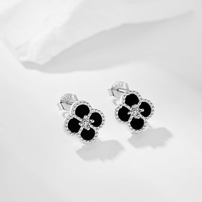 [baslovejewels]Four-Leaf Clover Flower Shape Exquisite Earrings