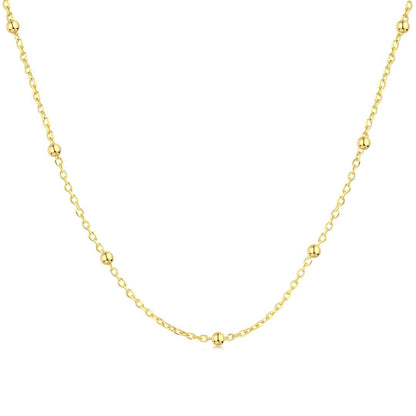 [baslovejewels]Small Bead Clavicle Chain Simple Necklace