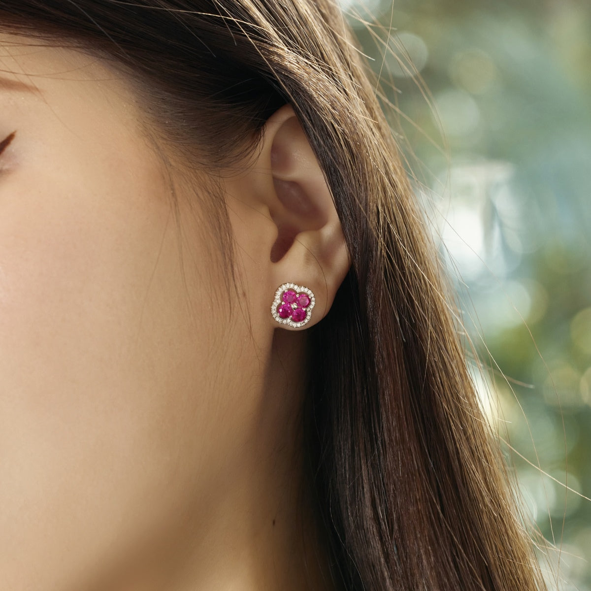 [baslovejewels]Four-Leaf Clover Exquisite Earrings