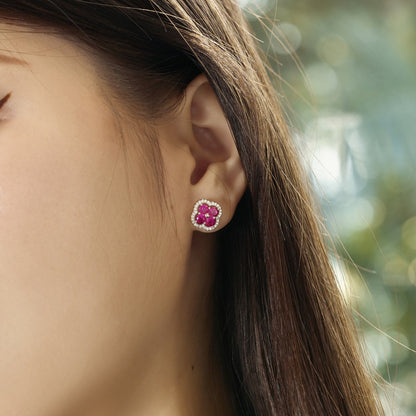 [baslovejewels]Four-Leaf Clover Exquisite Earrings