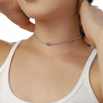 [baslovejewels]1.0 Carat Shining Oval Cut Necklace