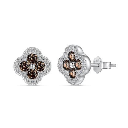 [baslovejewels]Four-Leaf Clover Flower Shaped Earrings