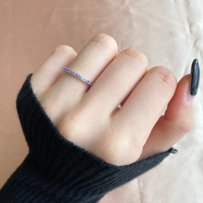 [baslovejewels]Delicate Sparkling Round Cut Daily Ring