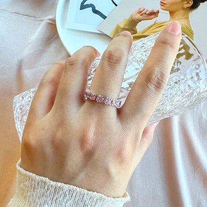 [baslovejewels]Eternity Round Cut Tennis Ring
