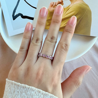 [baslovejewels]Eternity Round Cut Tennis Ring