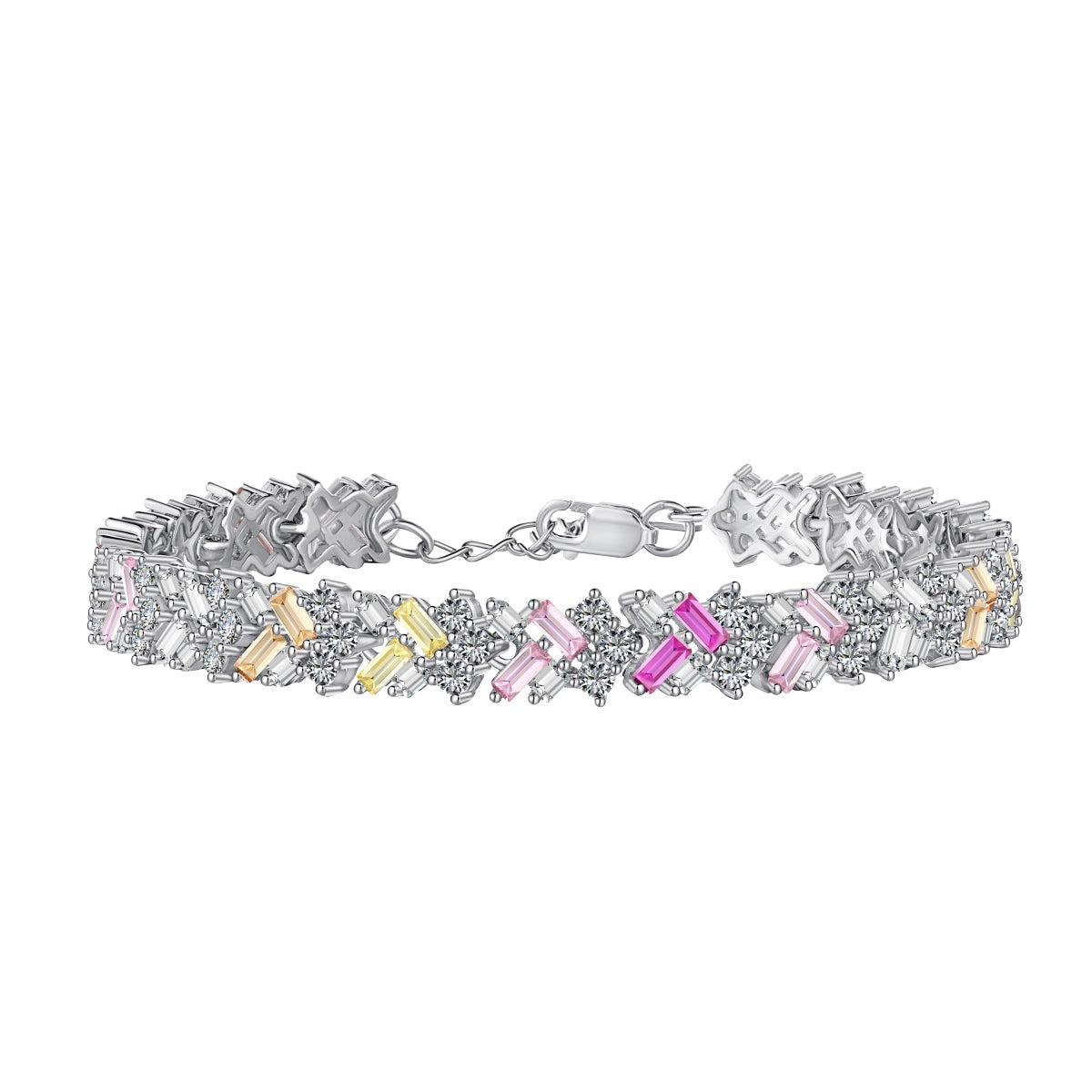 [baslovejewels]Dazzling Unique Multi Shape Daily Bracelet