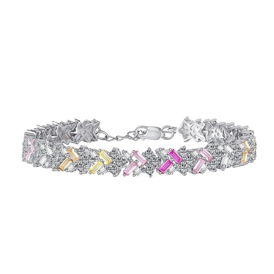 [baslovejewels]Dazzling Unique Multi Shape Daily Bracelet