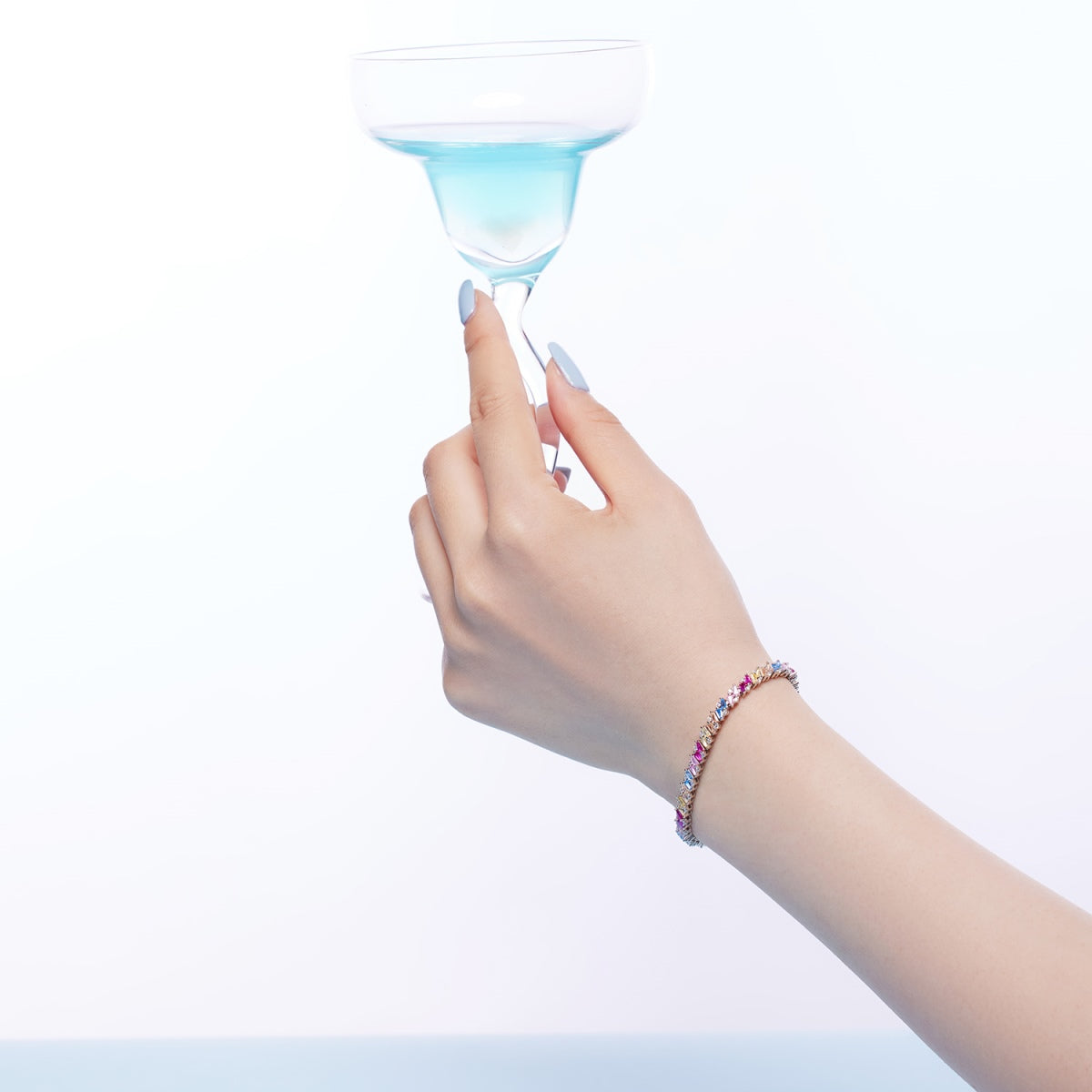 [baslovejewels]Ornate Sparkling Multi Cut Party Bracelet