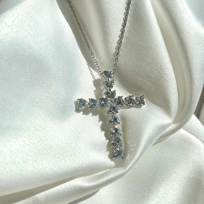 [baslovejewels]Radiant Cross Shape Necklace