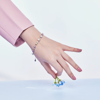 [baslovejewels]Dainty Charming Emerald Cut Daily Bracelet