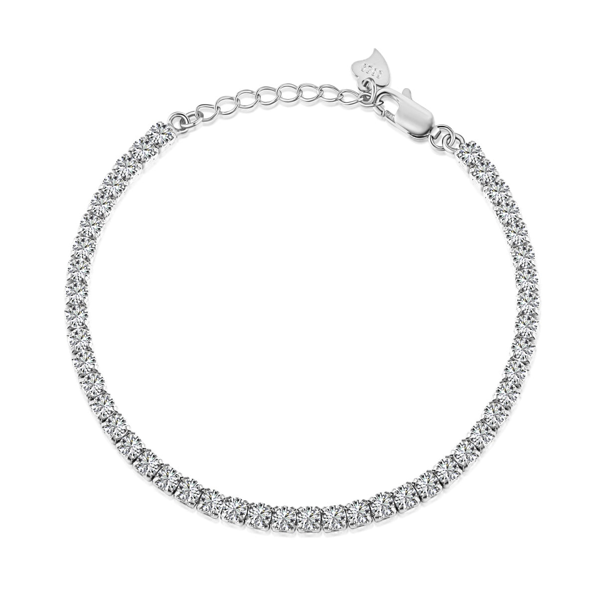 [baslovejewels]Sparkling Round Cut Daily Bracelet