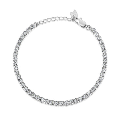 [baslovejewels]Sparkling Round Cut Daily Bracelet