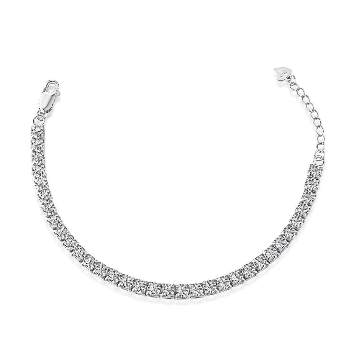 [baslovejewels]Sparkling Radiant Princess Cut Tennis Bracelet