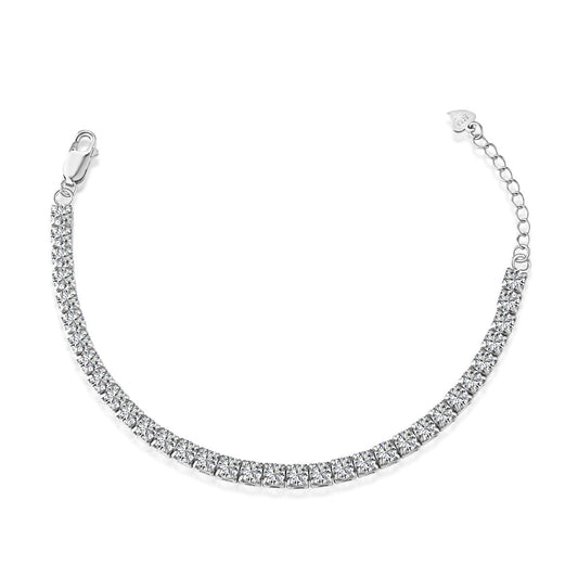 [baslovejewels]Sparkling Radiant Princess Cut Tennis Bracelet