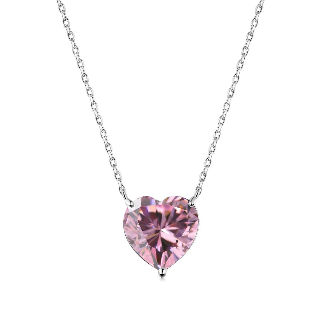 [baslovejewels]6.0 carat Radiant Heart Shape Necklace