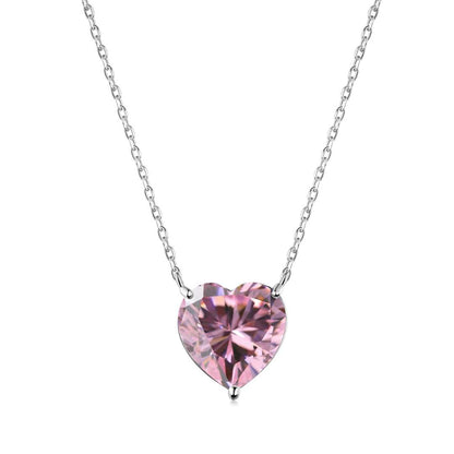 [baslovejewels]6.0 carat Radiant Heart Shape Necklace