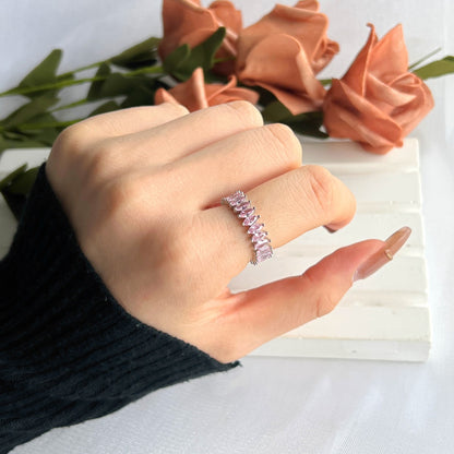 [baslovejewels]Gorgeous Marquise Cut Tennis Ring