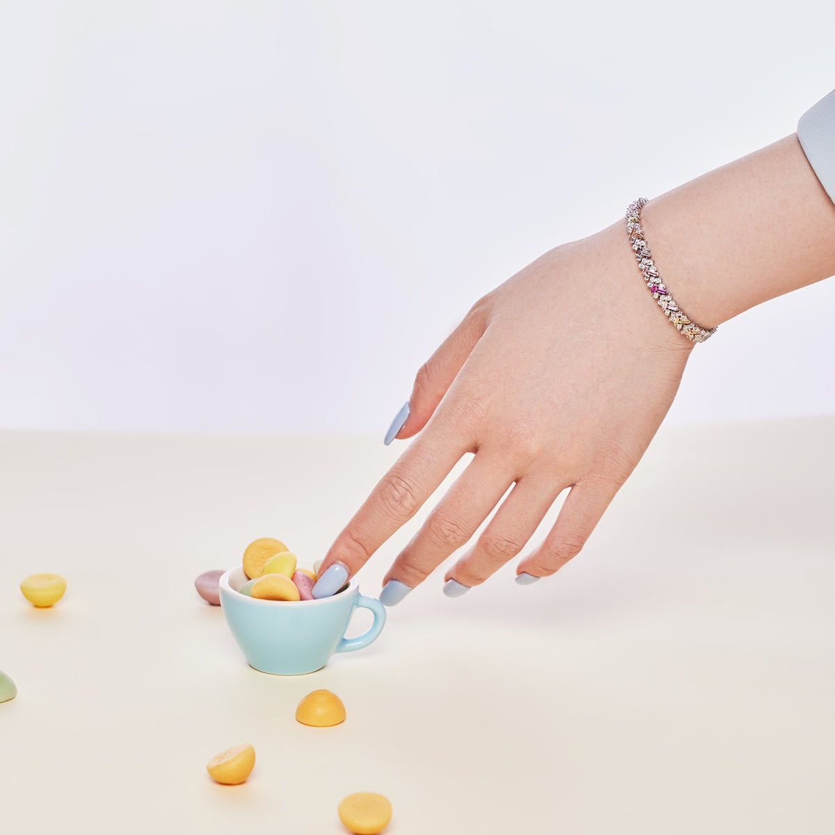 [baslovejewels]Dazzling Unique Multi Shape Daily Bracelet