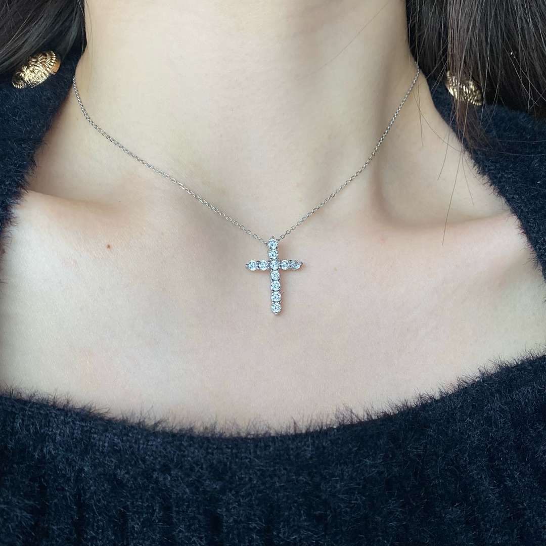 [baslovejewels]Unique Cross Shape Necklace