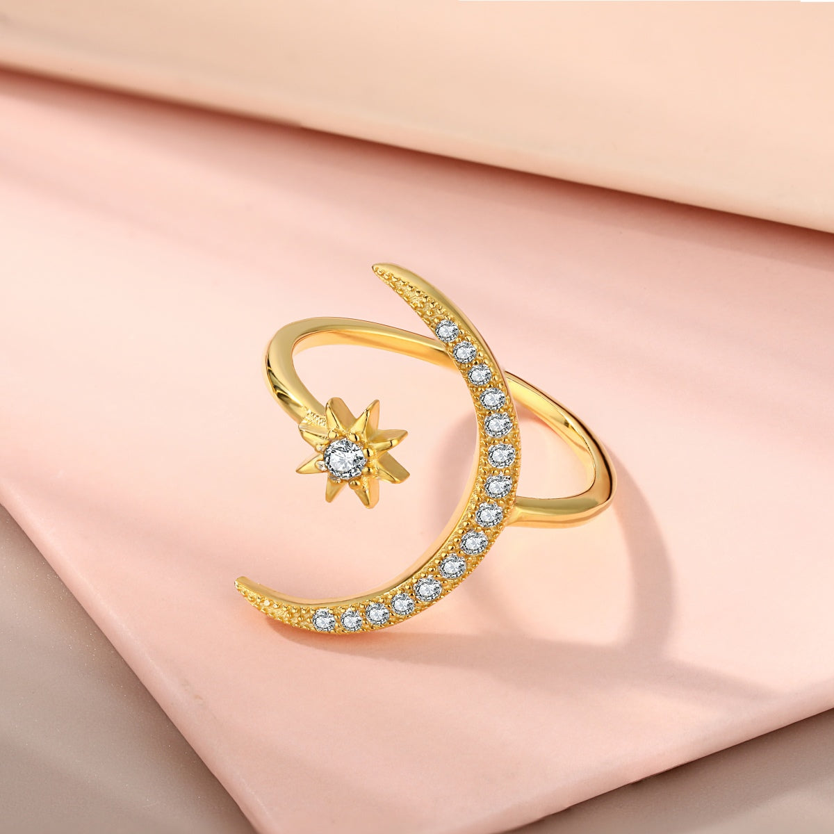 [baslovejewels]Eternity Moon & Star Ring