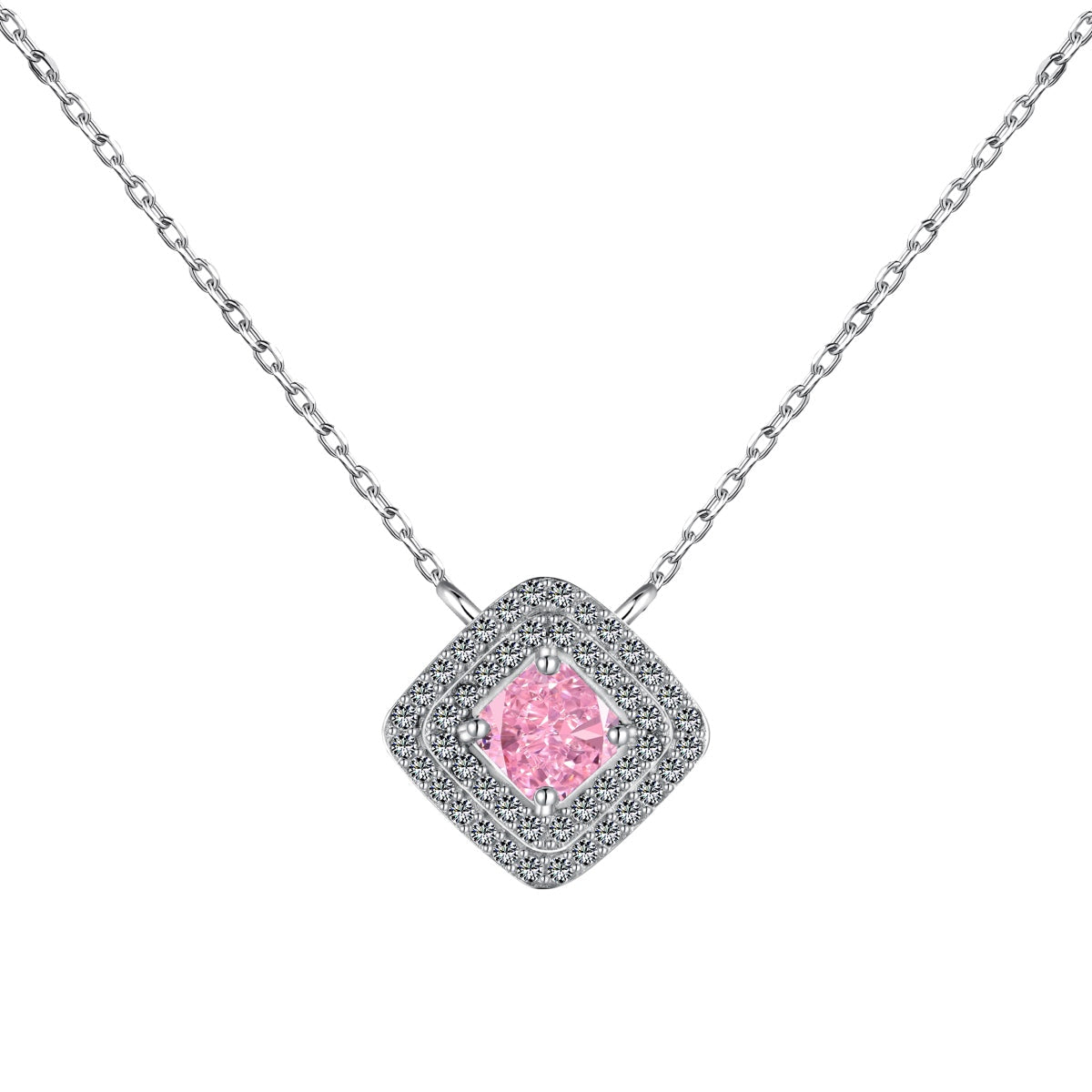 [baslovejewels]Sparkling Asscher Cut Necklace