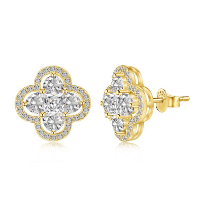 [baslovejewels]Lucky Four-Leaf Clover Exquisite Earrings