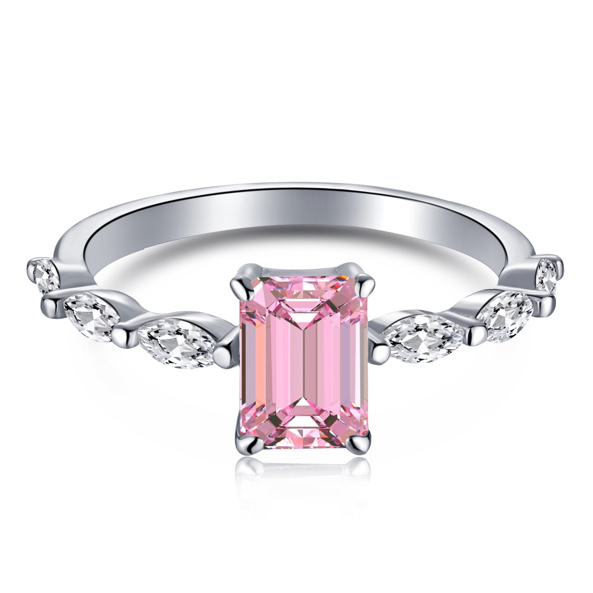 [baslovejewels]1.0 Carat Dainty Resplendent Radiant Cut Daily Ring
