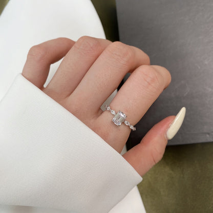[baslovejewels]1.0 Carat Dainty Resplendent Radiant Cut Daily Ring