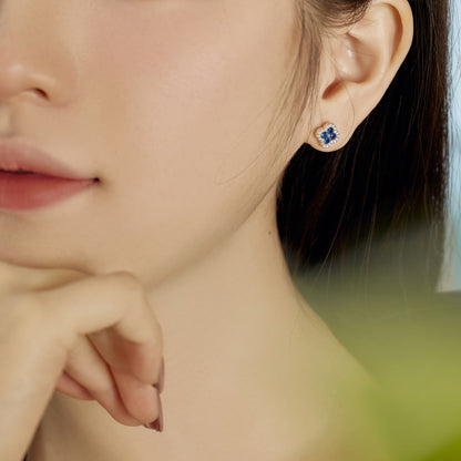 [baslovejewels]Four-Leaf Clover Flower Shaped Earrings