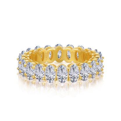 [baslovejewels]Ornate Oval Cut Tennis Ring