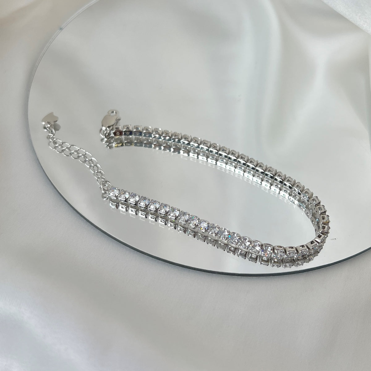 [baslovejewels]Sparkling Round Cut Daily Bracelet