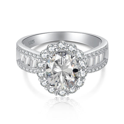 [baslovejewels]1.5 Carat Dazzling Charming Oval Cut Banquet Ring
