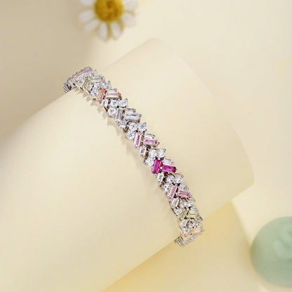 [baslovejewels]Dazzling Unique Multi Shape Daily Bracelet