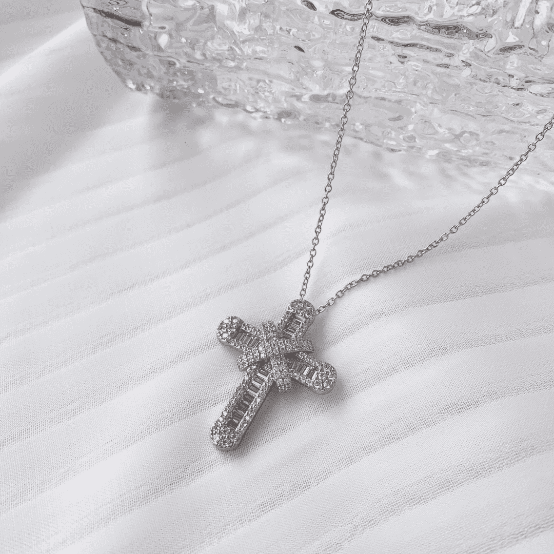 [baslovejewels]Gypsophila With Dimonds Necklace