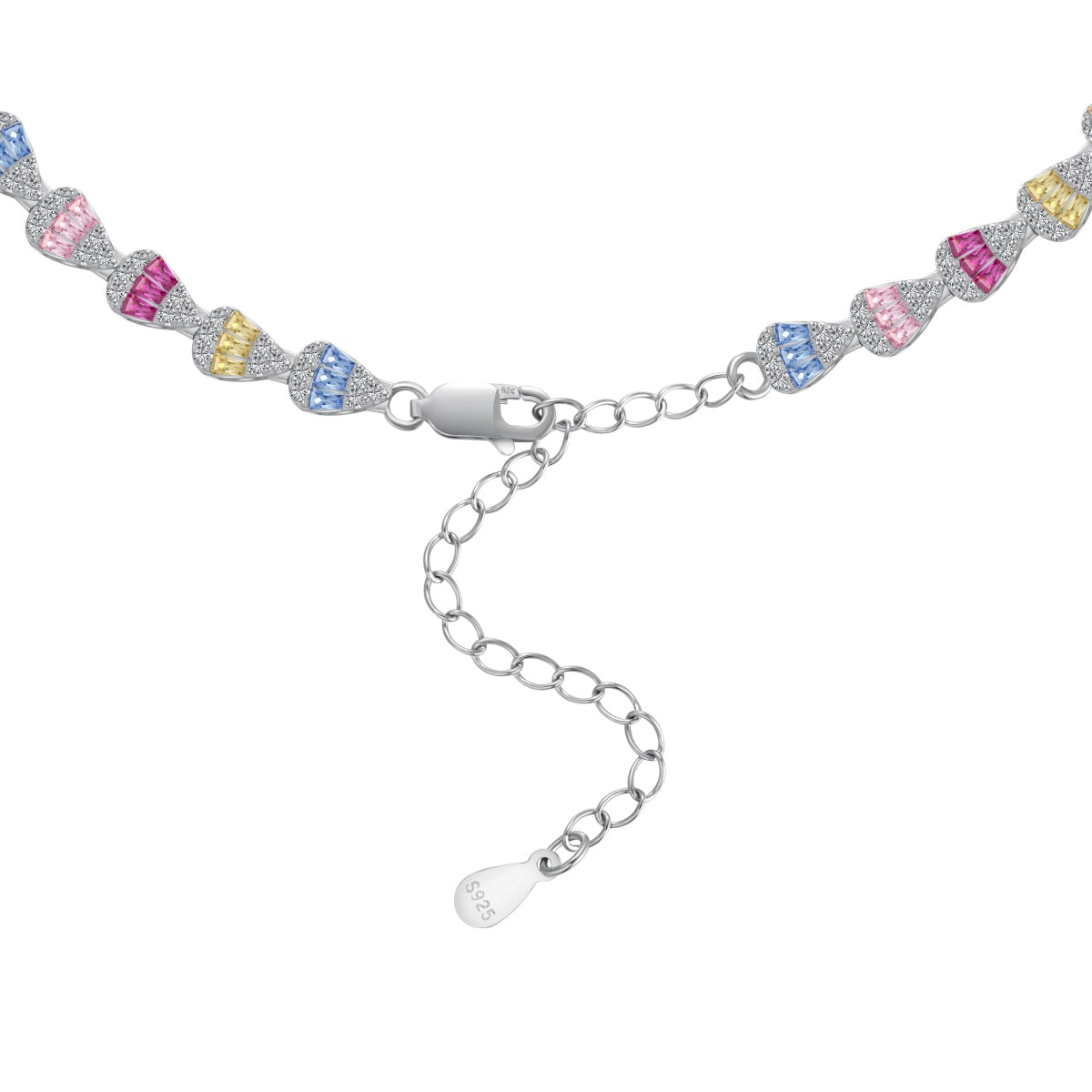 [baslovejewels]Radiant Colorful Rainbow Necklace