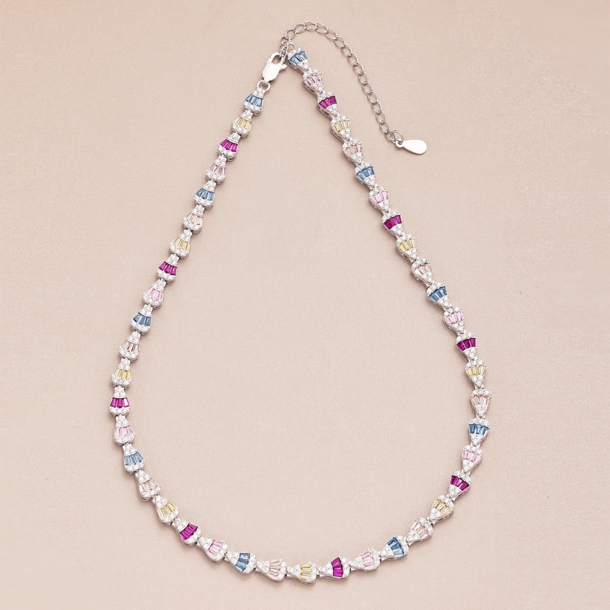 [baslovejewels]Radiant Colorful Rainbow Necklace