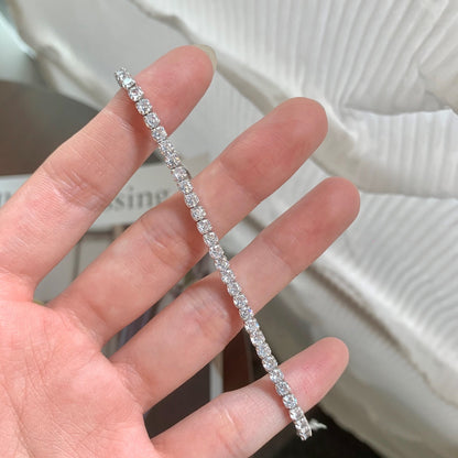 [baslovejewels]Sparkling Round Cut Daily Bracelet