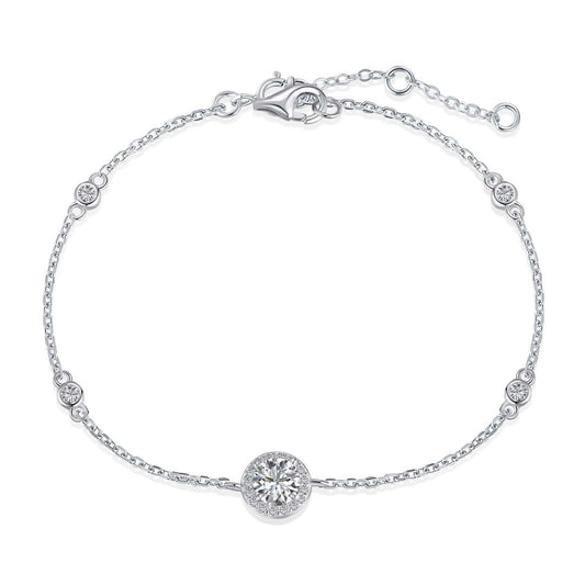 [baslovejewels]Dazzling Round Cut Shape Bracelet