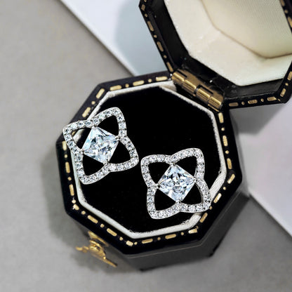 [baslovejewels]Elegant Star Shape Princess Cut Daily Earrings