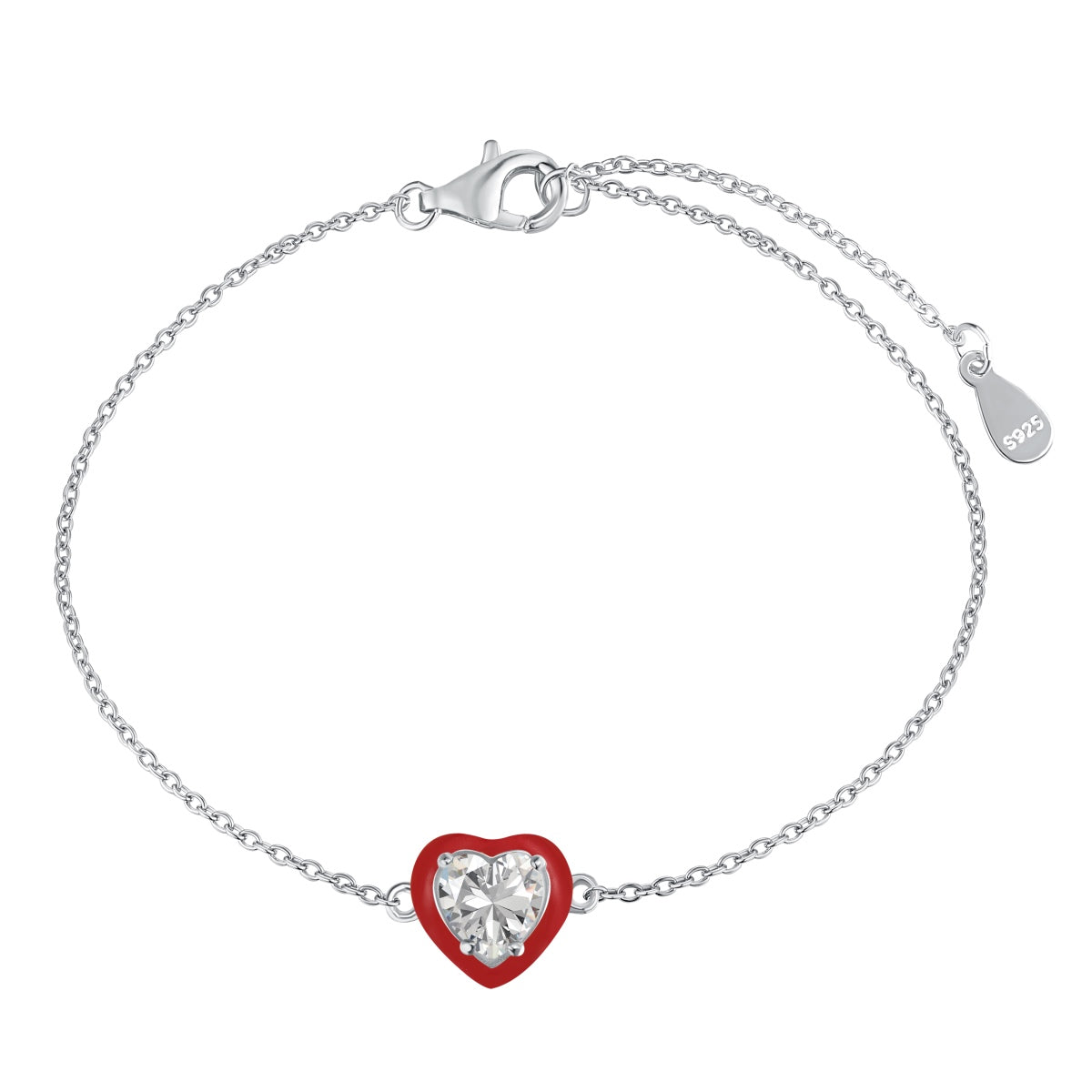 [baslovejewels]Sparkling Romantic Heart Shape Lover Bracelet