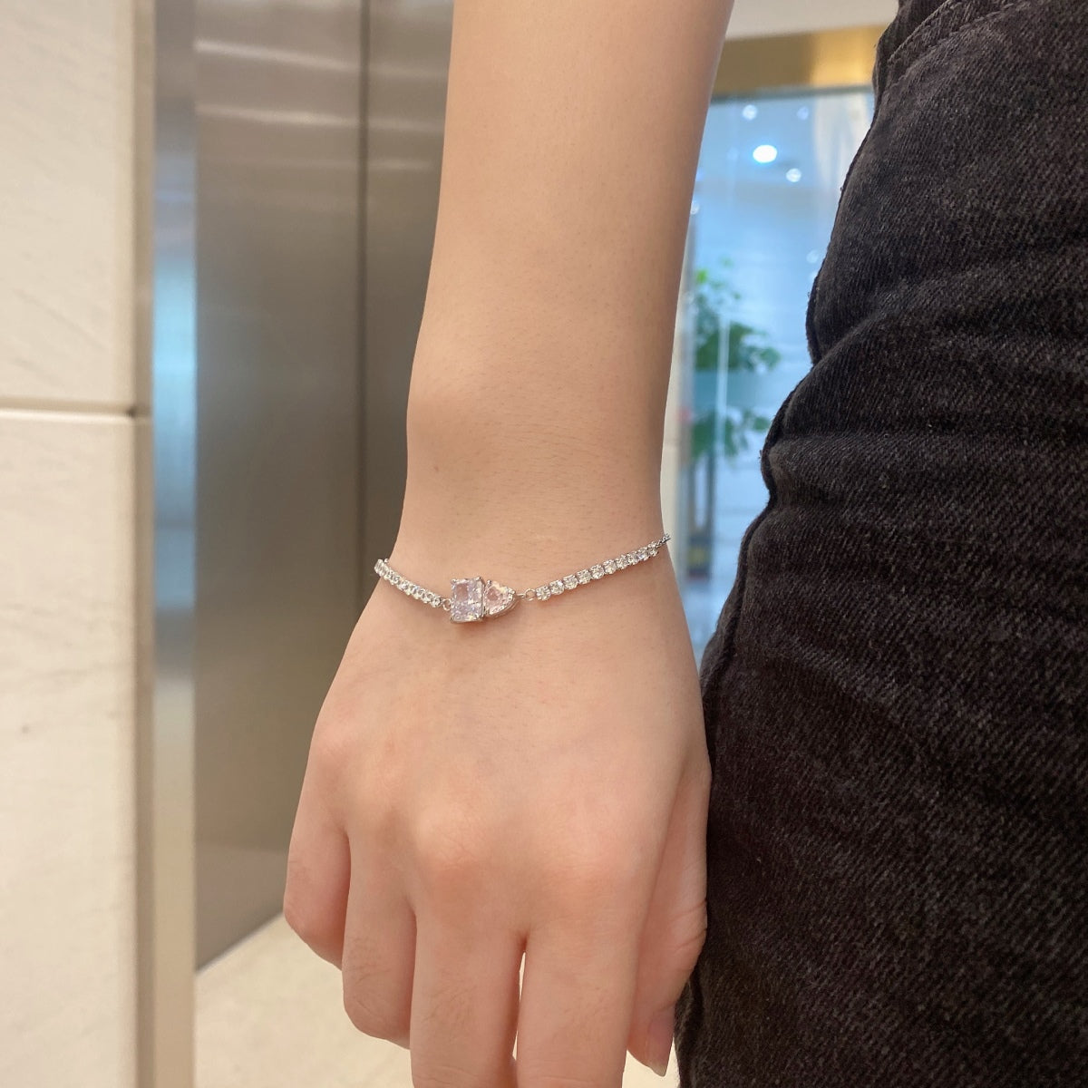 [baslovejewels]Dazzling Unique Multi Shape Lover Bracelet