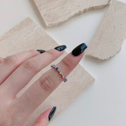 [baslovejewels]Unique Trapezoid Cut Daily Ring
